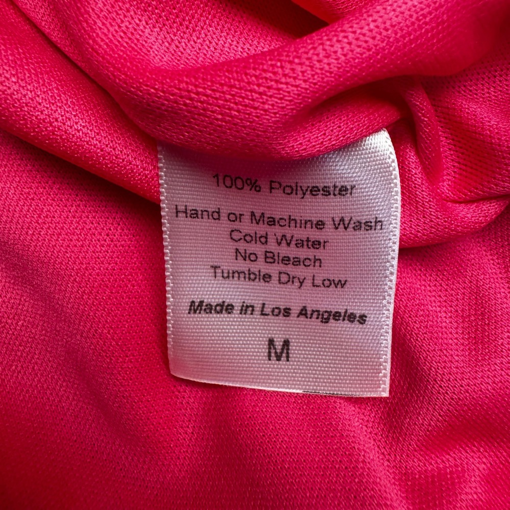 Lucy in the Sky Hot Pink Velvet‎ One Shoulder Ruched Mini Dress Size M - Picture 4 of 5